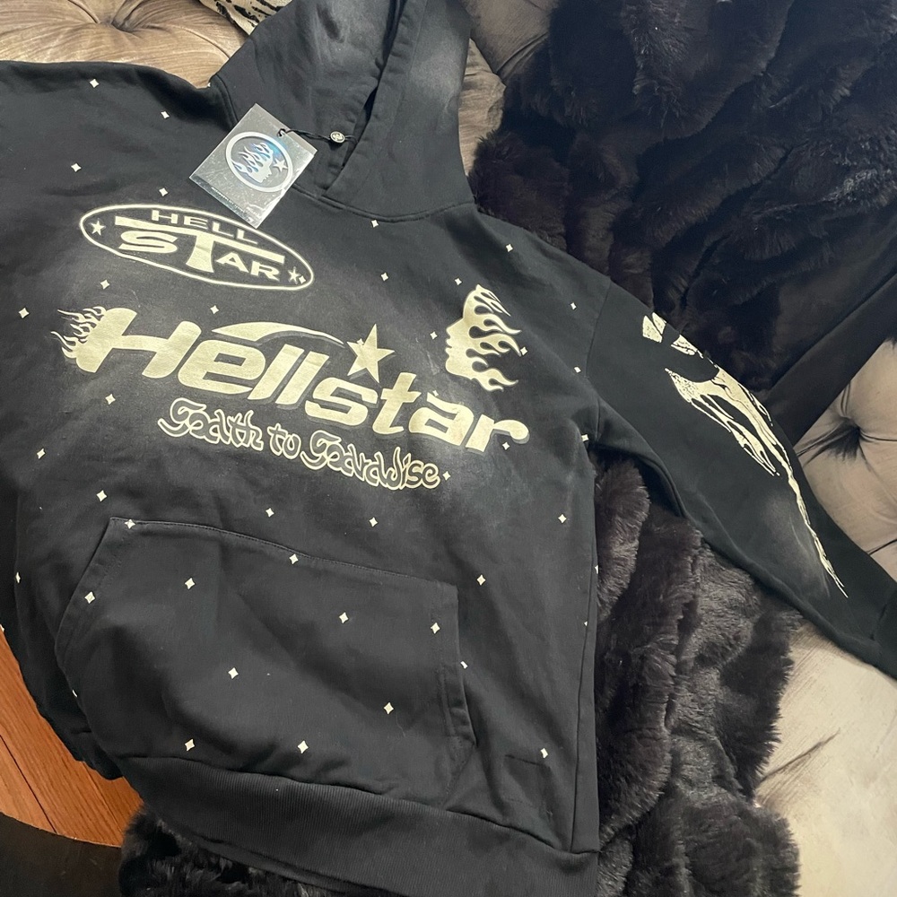 Hellstar Black Graphic Hoodie